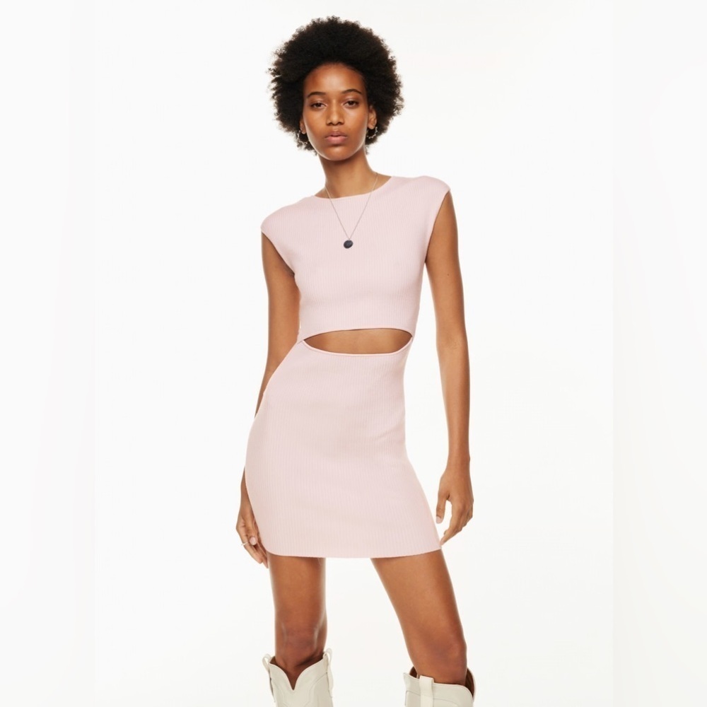 ARITZIA Pink Cut Out Mini Dress M - Picture 3 of 5